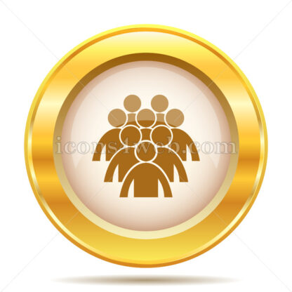 Group of people golden button - Website icons