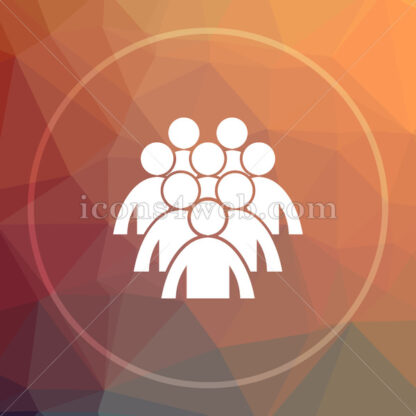 Group of people low poly icon. Website low poly icon - Website icons