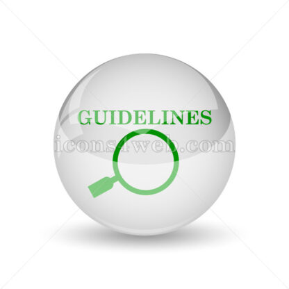 Guidelines glossy icon. Guidelines glossy button - Website icons