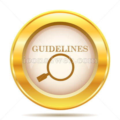 Guidelines golden button - Website icons