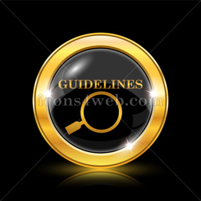 Guidelines golden icon. - Website icons