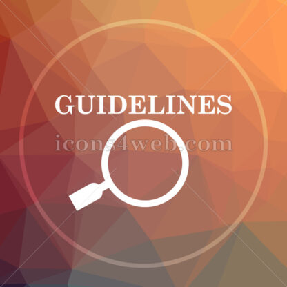 Guidelines low poly icon. Website low poly icon - Website icons