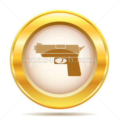 Gun golden button - Website icons