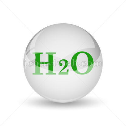 H2O glossy icon. H2O glossy button - Website icons
