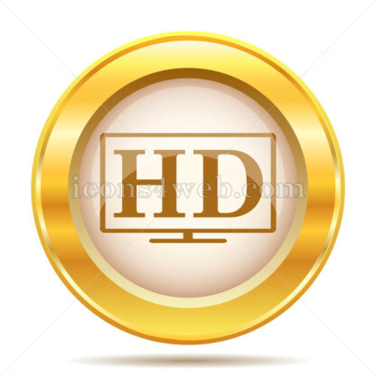 HD TV golden button - Website icons