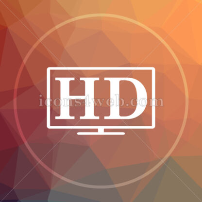 HD TV low poly icon. Website low poly icon - Website icons