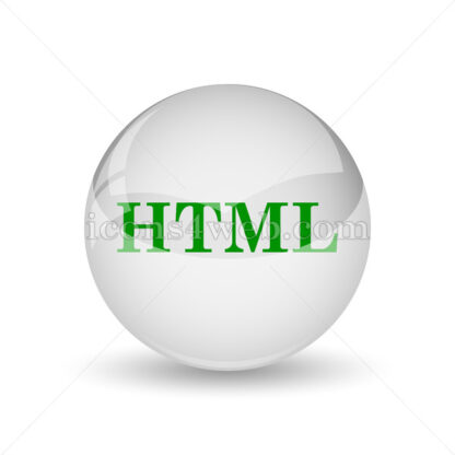 HTML glossy icon. HTML glossy button - Website icons