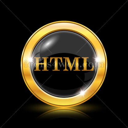 HTML golden icon. - Website icons