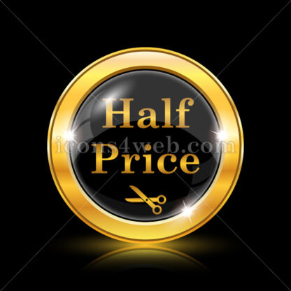 Half price golden icon. - Website icons