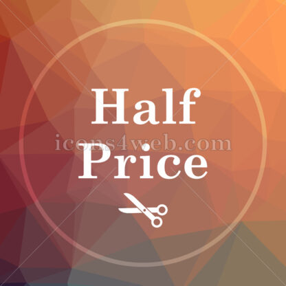 Half price low poly icon. Website low poly icon - Website icons