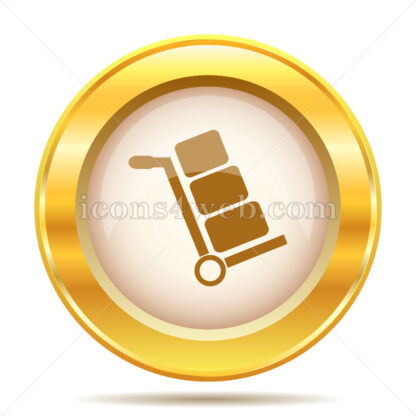 Hand truck golden button - Website icons