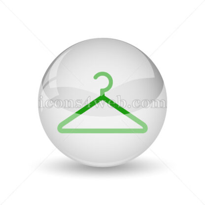Hanger glossy icon. Hanger glossy button - Website icons