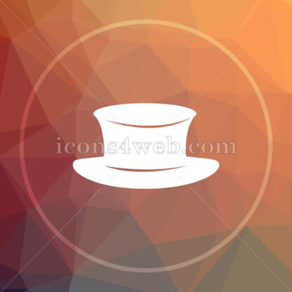 Hat low poly icon. Website low poly icon - Website icons