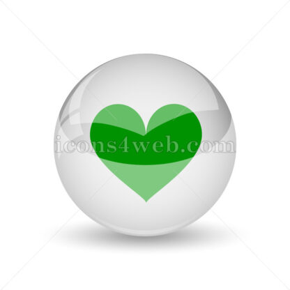 Heart glossy icon. Heart glossy button - Website icons