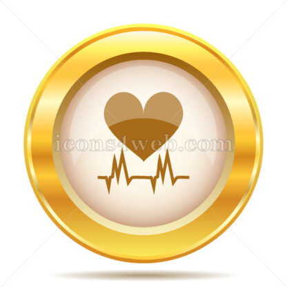 Heartbeat golden button - Website icons