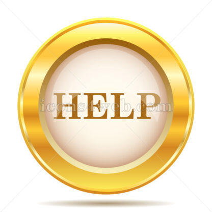 Help golden button - Website icons