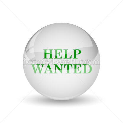 Help wanted glossy icon. Help wanted glossy button - Website icons