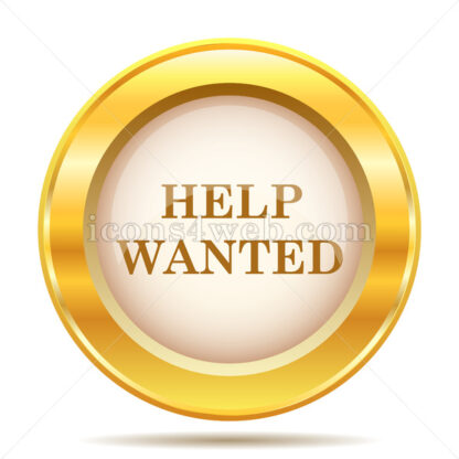 Help wanted golden button - Website icons