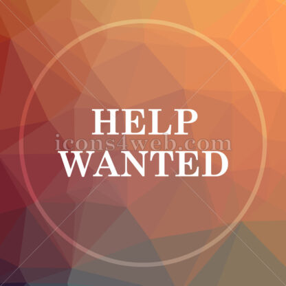 Help wanted low poly icon. Website low poly icon - Website icons