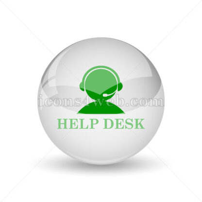 Helpdesk glossy icon. Helpdesk glossy button - Website icons