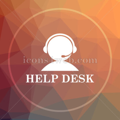 Helpdesk low poly icon. Website low poly icon - Website icons