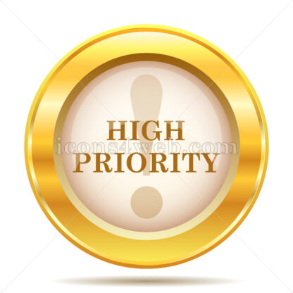 High Priority golden button - Website icons