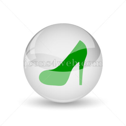 High heel glossy icon. High heel glossy button - Website icons