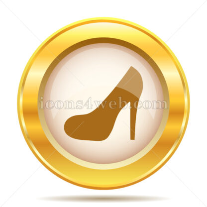 High heel golden button - Website icons