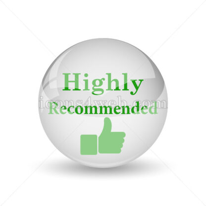 Highly recommended glossy icon. Highly recommended glossy button - Website icons