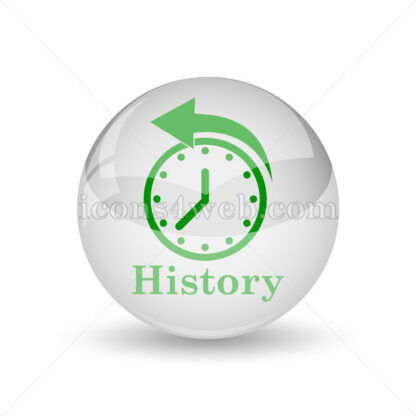 History glossy icon. History glossy button - Website icons