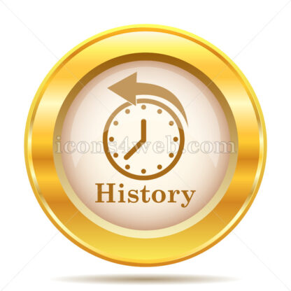 History golden button - Website icons