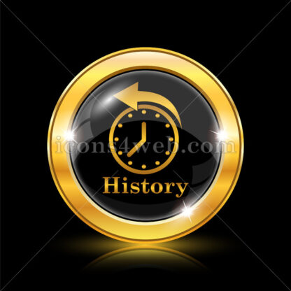 History golden icon. - Website icons