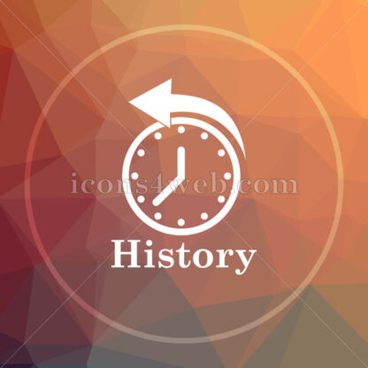History low poly icon. Website low poly icon - Website icons