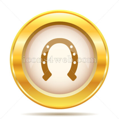 Horseshoe golden button - Website icons