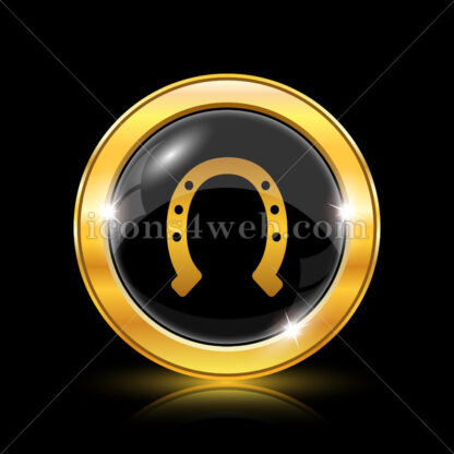 Horseshoe golden icon. - Website icons