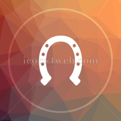 Horseshoe low poly icon. Website low poly icon - Website icons