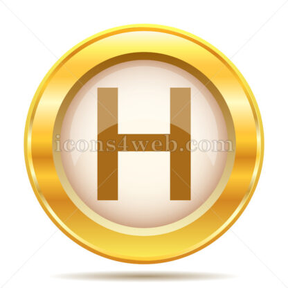 Hospital golden button - Website icons