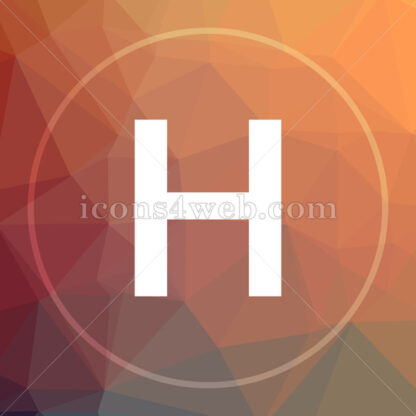 Hospital low poly icon. Website low poly icon - Website icons