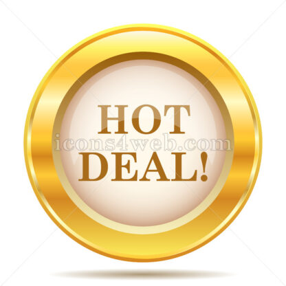 Hot deal golden button - Website icons