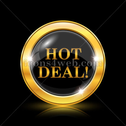 Hot deal golden icon. - Website icons