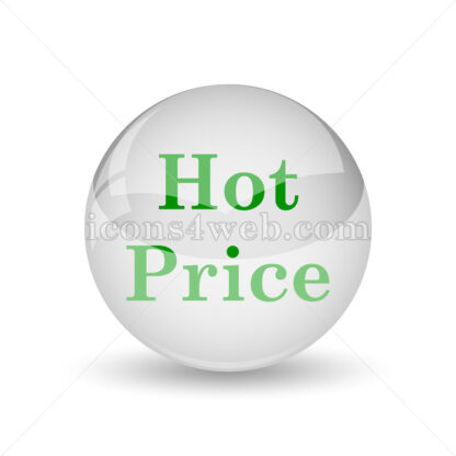Hot price glossy icon. Hot price glossy button - Website icons