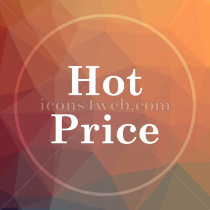 Hot price low poly icon. Website low poly icon - Website icons