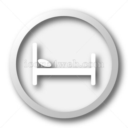 Hotel white icon. Hotel white button - Website icons