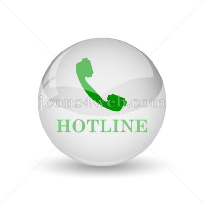 Hotline glossy icon. Hotline glossy button - Website icons