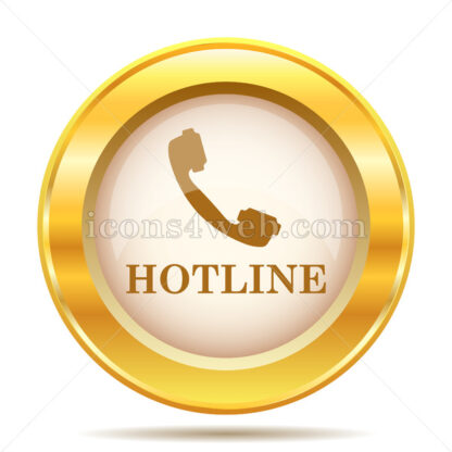 Hotline golden button - Website icons