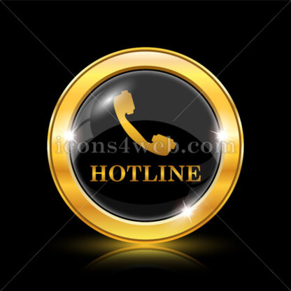Hotline golden icon. - Website icons