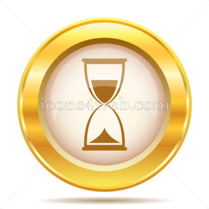 Hourglass golden button - Website icons