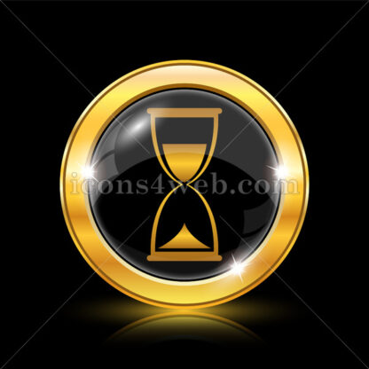 Hourglass golden icon. - Website icons