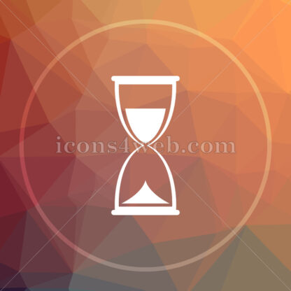 Hourglass low poly icon. Website low poly icon - Website icons