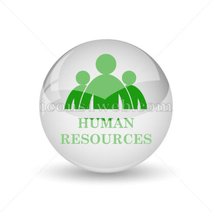 Human Resources glossy icon. Human Resources glossy button - Website icons